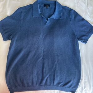 Brooks Brothers Pique Blue Polo Shirt Classic Knit NWOT Sz Xl